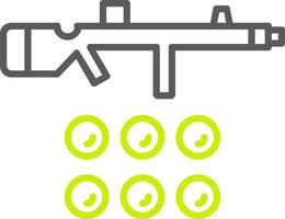 Paintball Line Two Color Icon vector