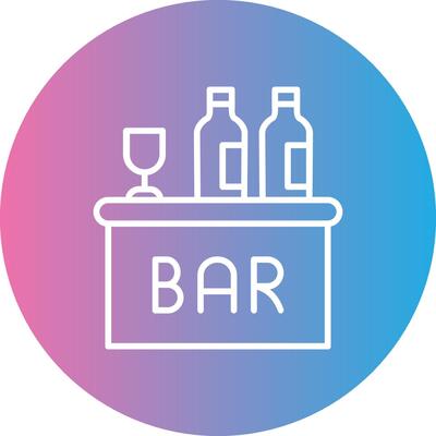 Bar Line Gradient Circle Icon