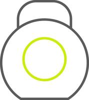Kettlebell Line Two Color Icon vector