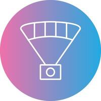 Paragliding Line Gradient Circle Icon vector