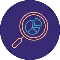 Seo Search Line Two Color Circle Icon vector