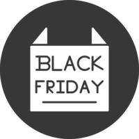 Bless Friday Glyph Inverted Icon vector