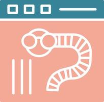 Worms Glyph Two Color Icon vector