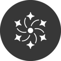 Firework Glyph Inverted Icon vector