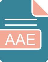 AAE File Format Glyph Two Color Icon vector