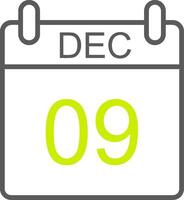 December Line Two Color Icon vector