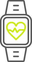 Heart Rate Monitor Line Two Color Icon vector