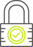 Padlock Line Two Color Icon vector