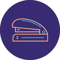 Stapler Line Two Color Circle Icon vector