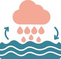 Water Cycle Glyph Two Color Icon vector