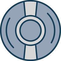 Cd Line Filled Grey Icon vector