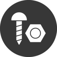 Nut Glyph Inverted Icon vector