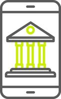 Mobile Banking Line Two Color Icon vector