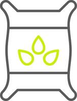 Seed Bag Line Two Color Icon vector