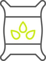 Seed Bag Line Two Color Icon vector