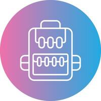 Rucksack Line Gradient Circle Icon vector