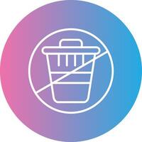 Zero Waste Line Gradient Circle Icon vector