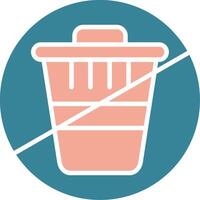 Zero Waste Glyph Two Color Icon vector