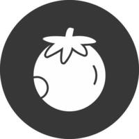 Tomatoes Glyph Inverted Icon vector