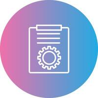 Project Management Line Gradient Circle Icon vector