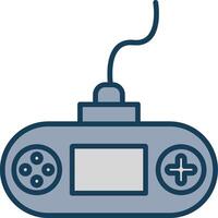 Console Line Filled Grey Icon vector
