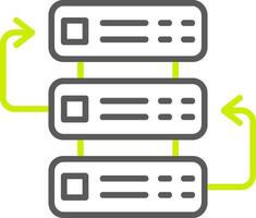 Servers Line Two Color Icon vector