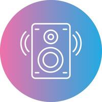 Speaker Line Gradient Circle Icon vector