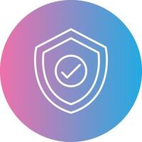 Protection Line Gradient Circle Icon vector