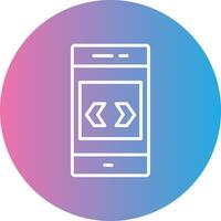 Arrow Line Gradient Circle Icon vector