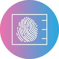 Fingerprint Line Gradient Circle Icon vector