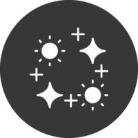 Sparkles Glyph Inverted Icon vector