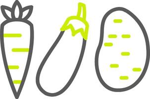 Vegetables Line Two Color Icon vector