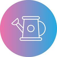 Watering Can Line Gradient Circle Icon vector