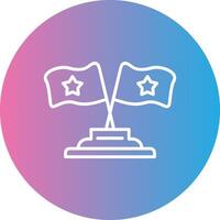 Flags Line Gradient Circle Icon vector