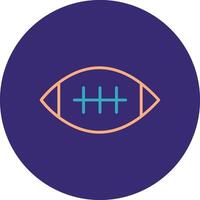 Football Line Two Color Circle Icon vector