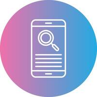 Smartphone Line Gradient Circle Icon vector