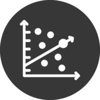 Scatter Graph Glyph Inverted Icon vector