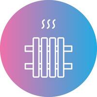Radiator Line Gradient Circle Icon vector