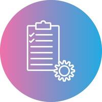 Project Management Line Gradient Circle Icon vector