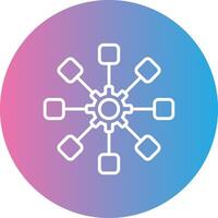 Structure Line Gradient Circle Icon vector