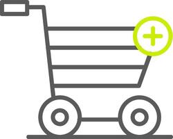 Add to Cart Line Two Color Icon vector