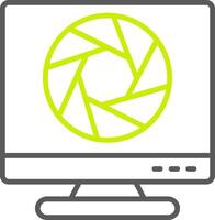 Shutter Line Two Color Icon vector
