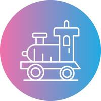 Locomotive Line Gradient Circle Icon vector