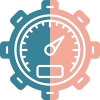 Pressure Gauge Glyph Two Color Icon vector