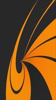 vertikal - enkel svart och orange hypnotisk spiral rörelse bakgrund animation. detta abstrakt spiralformad bakgrund är full hd och en sömlös slinga. video