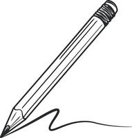 simple pencil drawing without background vector