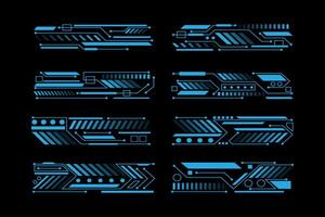 Set of Sci-Fi User Interface Elements.futuristic technology frames interface hud element design vector