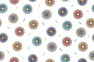 Garden flower, plants, botanical, seamless design for fashion, fabric, wallpaper and all prints. Small bright flowers. illustration. illustration vector