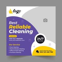 Cleaning service business promotion social media post banner vector