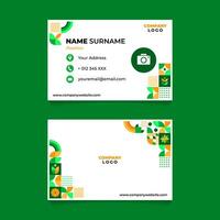 Abstract Geometric Name Card Design for Business or Company vector